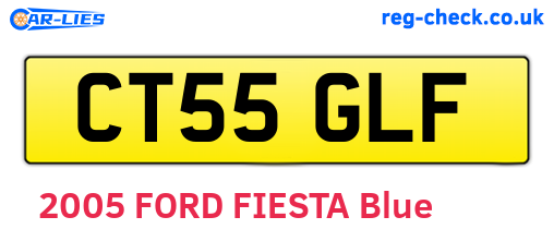 CT55GLF are the vehicle registration plates.