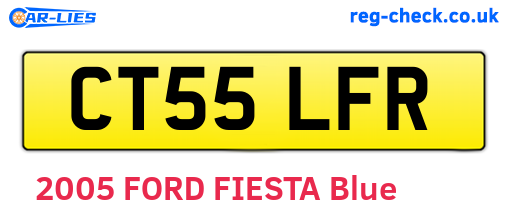 CT55LFR are the vehicle registration plates.