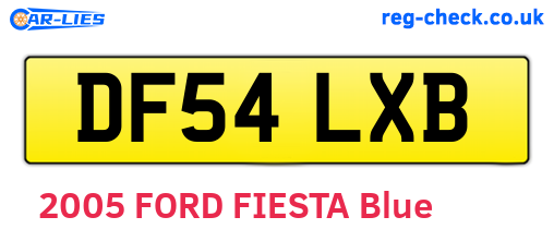 DF54LXB are the vehicle registration plates.