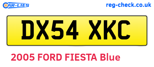 DX54XKC are the vehicle registration plates.
