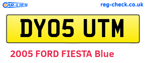 DY05UTM are the vehicle registration plates.