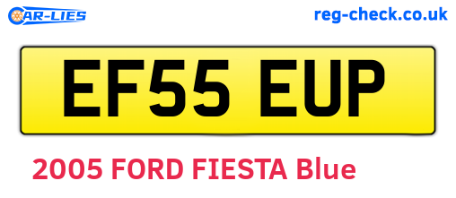 EF55EUP are the vehicle registration plates.