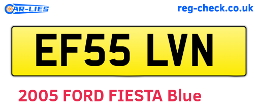 EF55LVN are the vehicle registration plates.