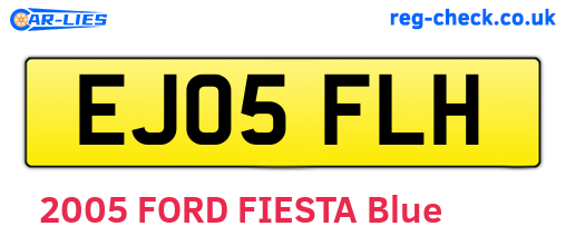 EJ05FLH are the vehicle registration plates.