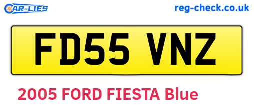 FD55VNZ are the vehicle registration plates.