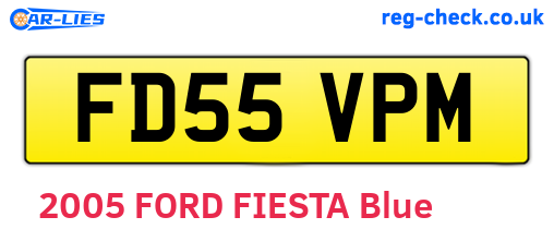 FD55VPM are the vehicle registration plates.