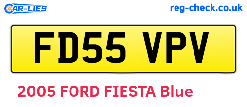FD55VPV are the vehicle registration plates.
