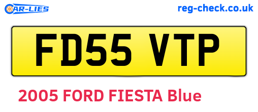 FD55VTP are the vehicle registration plates.