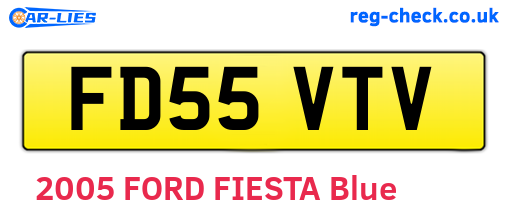 FD55VTV are the vehicle registration plates.