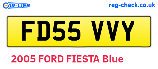 FD55VVY are the vehicle registration plates.