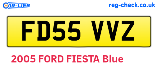 FD55VVZ are the vehicle registration plates.