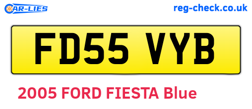 FD55VYB are the vehicle registration plates.