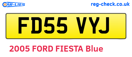 FD55VYJ are the vehicle registration plates.