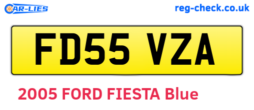 FD55VZA are the vehicle registration plates.