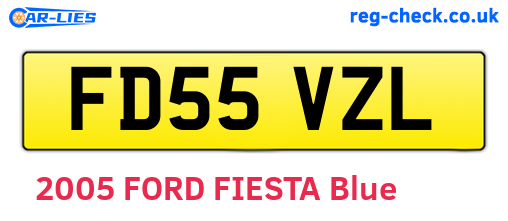FD55VZL are the vehicle registration plates.