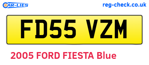 FD55VZM are the vehicle registration plates.