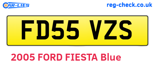 FD55VZS are the vehicle registration plates.