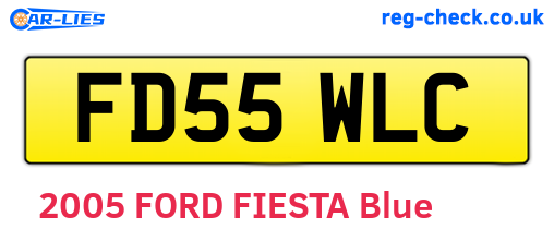 FD55WLC are the vehicle registration plates.