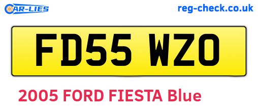 FD55WZO are the vehicle registration plates.