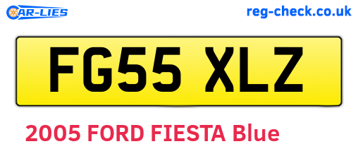 FG55XLZ are the vehicle registration plates.