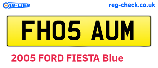 FH05AUM are the vehicle registration plates.