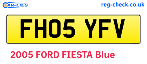 FH05YFV are the vehicle registration plates.
