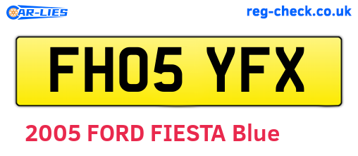 FH05YFX are the vehicle registration plates.