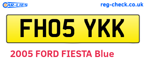 FH05YKK are the vehicle registration plates.