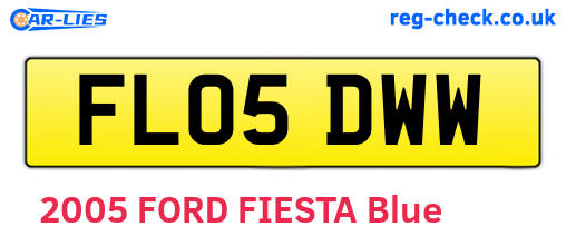 FL05DWW are the vehicle registration plates.