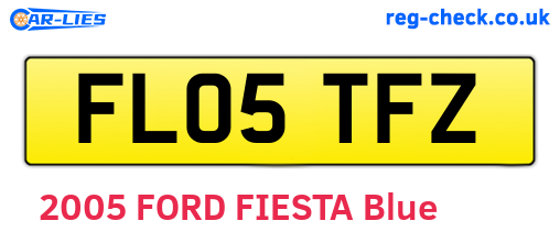 FL05TFZ are the vehicle registration plates.