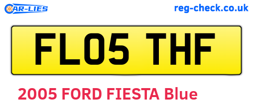 FL05THF are the vehicle registration plates.