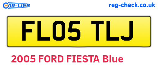 FL05TLJ are the vehicle registration plates.