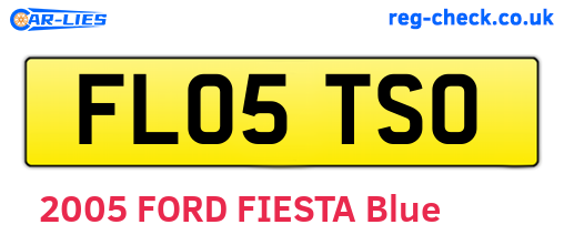 FL05TSO are the vehicle registration plates.