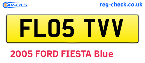 FL05TVV are the vehicle registration plates.