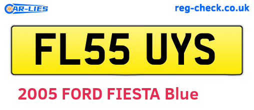 FL55UYS are the vehicle registration plates.