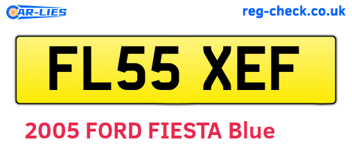FL55XEF are the vehicle registration plates.