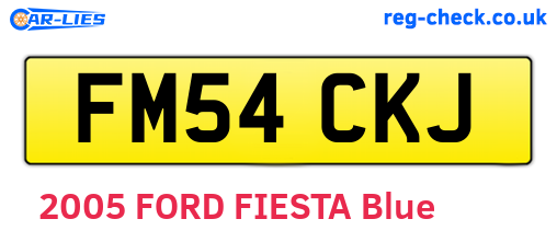 FM54CKJ are the vehicle registration plates.