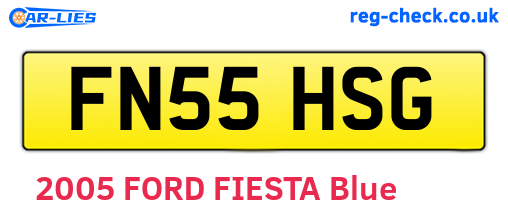 FN55HSG are the vehicle registration plates.