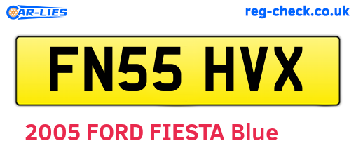 FN55HVX are the vehicle registration plates.