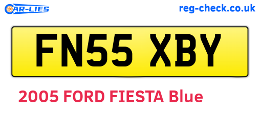 FN55XBY are the vehicle registration plates.