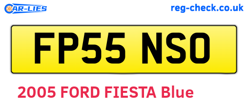 FP55NSO are the vehicle registration plates.