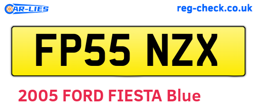 FP55NZX are the vehicle registration plates.