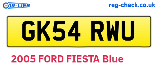 GK54RWU are the vehicle registration plates.