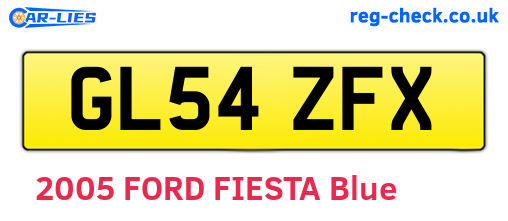 GL54ZFX are the vehicle registration plates.