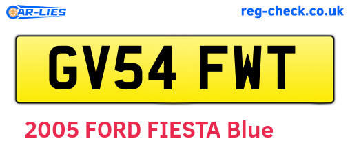 GV54FWT are the vehicle registration plates.