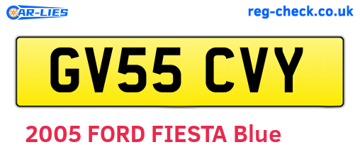 GV55CVY are the vehicle registration plates.