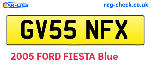 GV55NFX are the vehicle registration plates.
