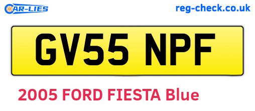 GV55NPF are the vehicle registration plates.