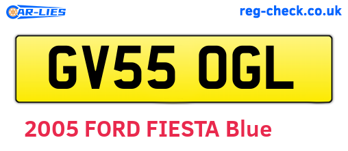 GV55OGL are the vehicle registration plates.