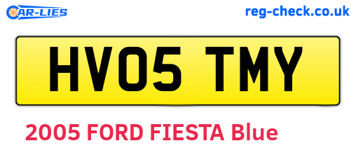 HV05TMY are the vehicle registration plates.